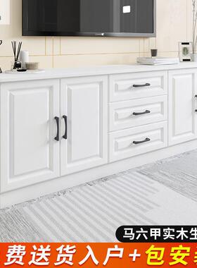 现代TVG物极简视实木电柜小户型客新款家用卧厅室欧式储高柜子