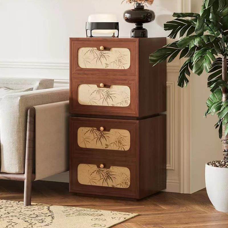 中卧古美式实木格田园竹叶斗柜客厅风室艺术储物柜可移32235235动,住宅家具,斗柜,淘宝优惠券,粉丝福利购,淘宝优惠卷