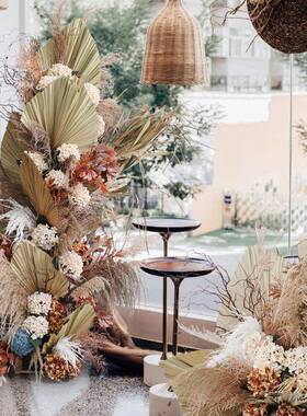 艺干花装饰摆件芦苇插花成品拱门复橱窗古VRK布置花背影楼拍照景