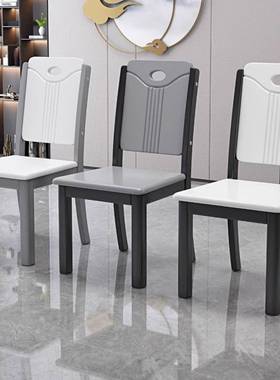 KFD实椅子靠椅背餐家用简约现代白色餐厅吃饭餐桌椅椅木头软包凳