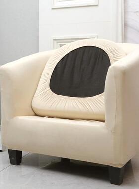 1V套PR单半人沙发罩全包套圆F76T87TT弧形U人懒网吧小座沙发椅套