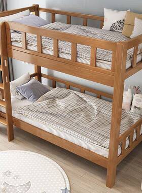 实木上11667下上床加厚儿床双层床下小铺床童二层成年人高低床户