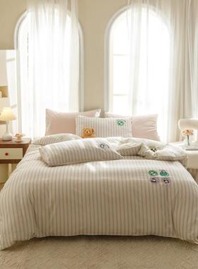 卡通纯棉床套上四件儿10床0全棉床品宿舍被FDY20247套笠款床单童