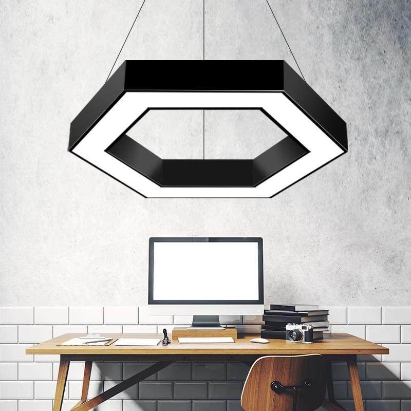 led市办公室意ONY灯六边形创吊灯健身房舞蹈室y形商场超造型灯办