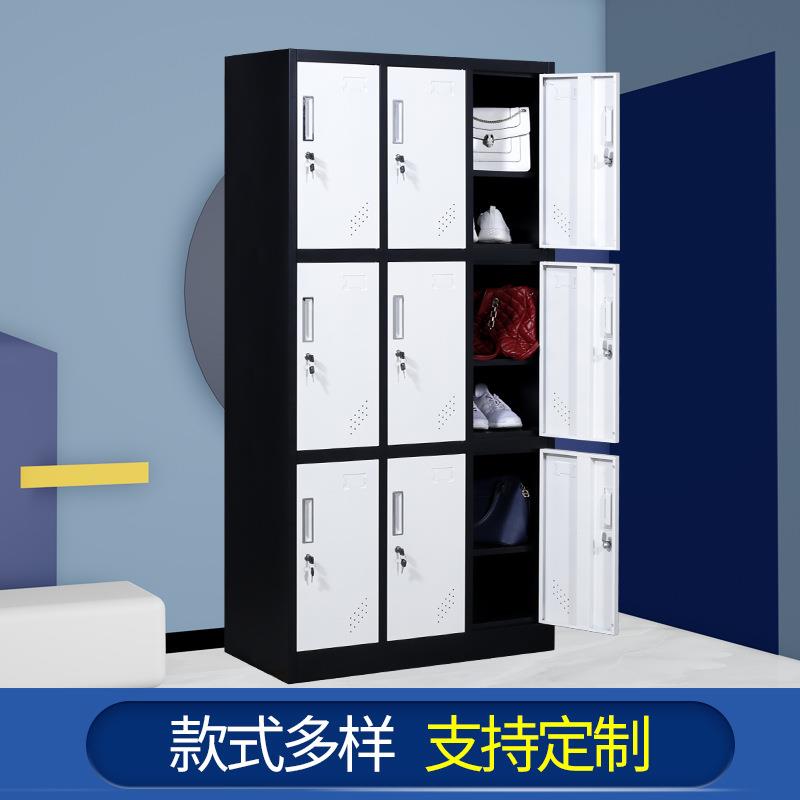 彩色员工更衣柜铁皮柜健身房存包柜浴室换衣柜理发店感应锁储物柜