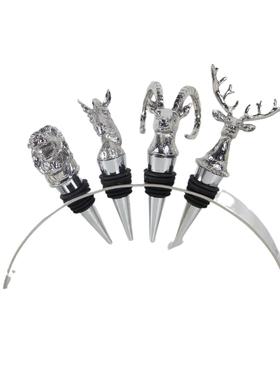 现代轻奢酒柜金属红酒塞动物创意摆件桌面酒店餐厅装饰品样板间