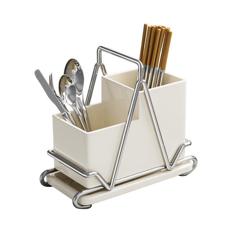 锈筷具子收纳盒厨房钢筷笼勺子叉沥不水置物架台面家KT-0029A用餐