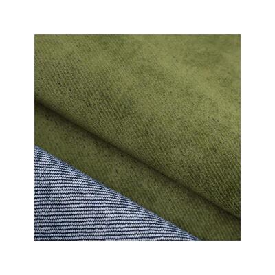 470g牛仔植绒布斜纹针织面料秋冬裤装运动休闲服家纺用品现货