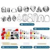 126件套聚合物粘土工具不锈钢软陶泥切割器DIY手工耳环模具