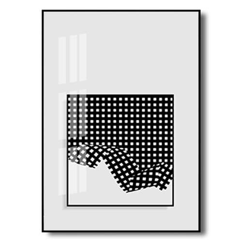 波动的幻觉现代简约黑白线条客厅装饰画极简挂画沙发背景墙壁画