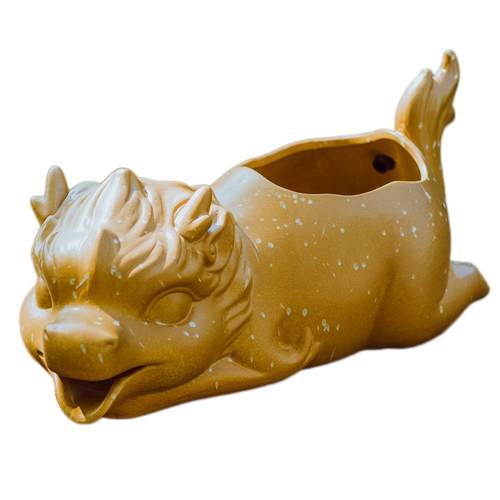 古法养鱼造景流水器鱼缸陶瓷微景观摆件创意动物造型过滤材料容器