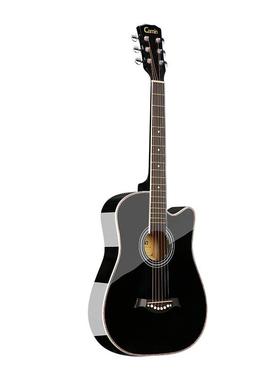 41寸单板吉他云杉面单全单沙比利亮光镶绿彩贝guitar民谣乐器