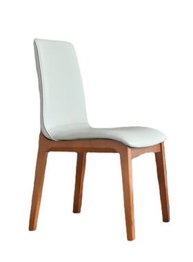 意式极简餐椅现代简约家用轻奢北欧餐厅实木软包餐桌椅子靠背橙色