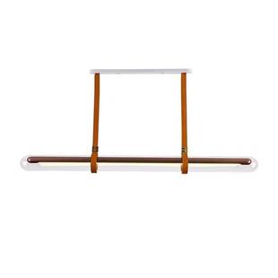 设计师轻奢餐厅长条灯现代极简艺术样板间吧台装 饰皮带玻璃吊灯