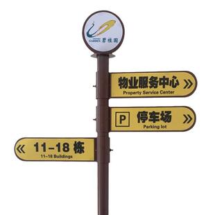 设计指示牌户外指路牌立式公园景区小区楼层方向路标导视广告牌