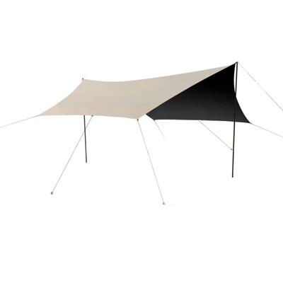 黑胶户外天幕布帐篷户外露营撑杆防晒室外野营装备防雨加厚