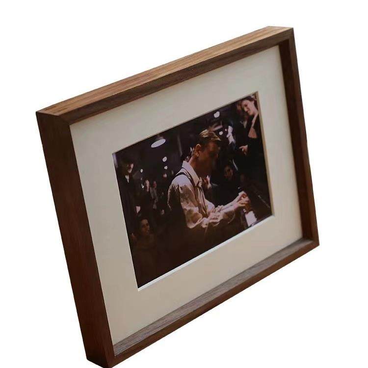 黑胡桃木榫卯实木相框ins美式简约做成相框摆台6寸8寸A4画框