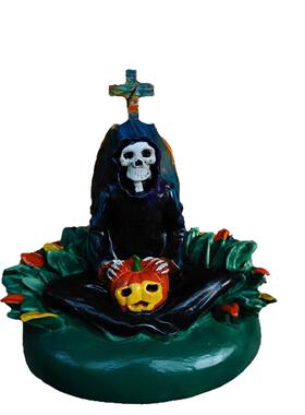 万圣节十字幽灵死神墓碑园艺鬼屋节日场景布置道具树脂工艺品