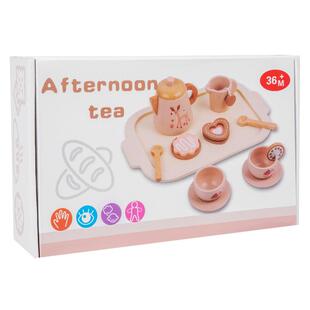 儿童木制仿真下午茶甜点茶壶餐具厨房茶具套餐组合益智过家家玩具