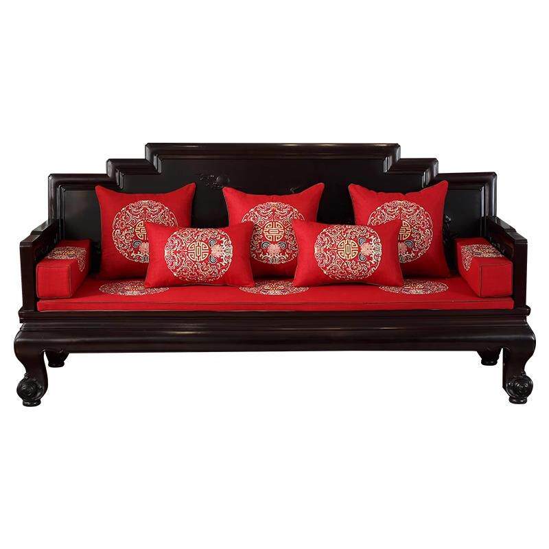 红木沙发坐垫家具罗汉床垫喜庆实木套罩椅子新款中式沙发垫全包套