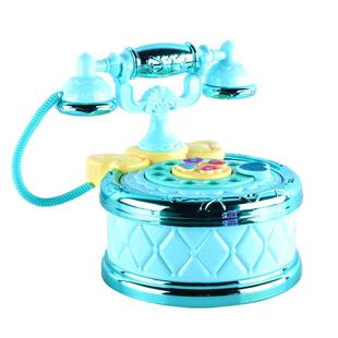 新款多功能电话机儿童玩具可拨号复古座机灯光音乐早教电话