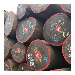 长期供应非洲红菠萝格红铁木原木渔排菜板枕木户外地板室内家具