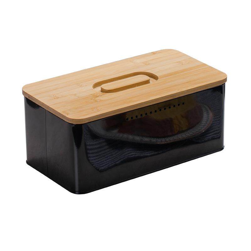 提手竹盖面包盒透气保鲜厨房烘焙食品金属储存罐经典黑收纳箱,家居饰品,储物罐,淘宝优惠券,粉丝福利购,淘宝优惠卷