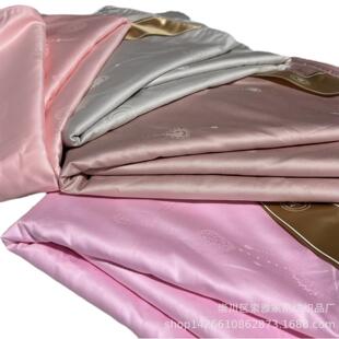 纯棉被子内胆套蚕丝棉絮高密贡缎被壳80支全棉提花单被套厂家