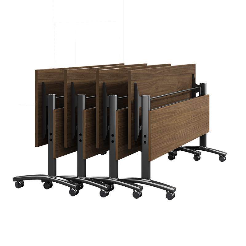 多功能折叠会议培训桌活动拼接长条桌双人办公可移动翻板桌子