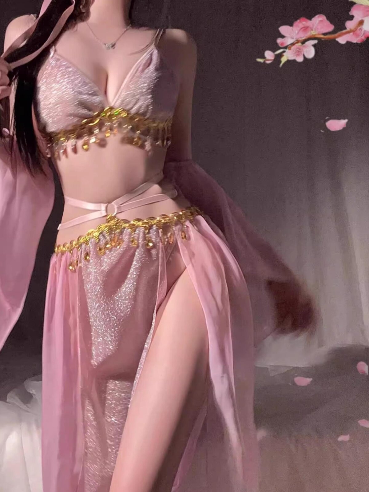 覆古汉服小胸情调睡衣异域风情宫廷超仙肚兜古装贵妃火辣纯欲睡裙