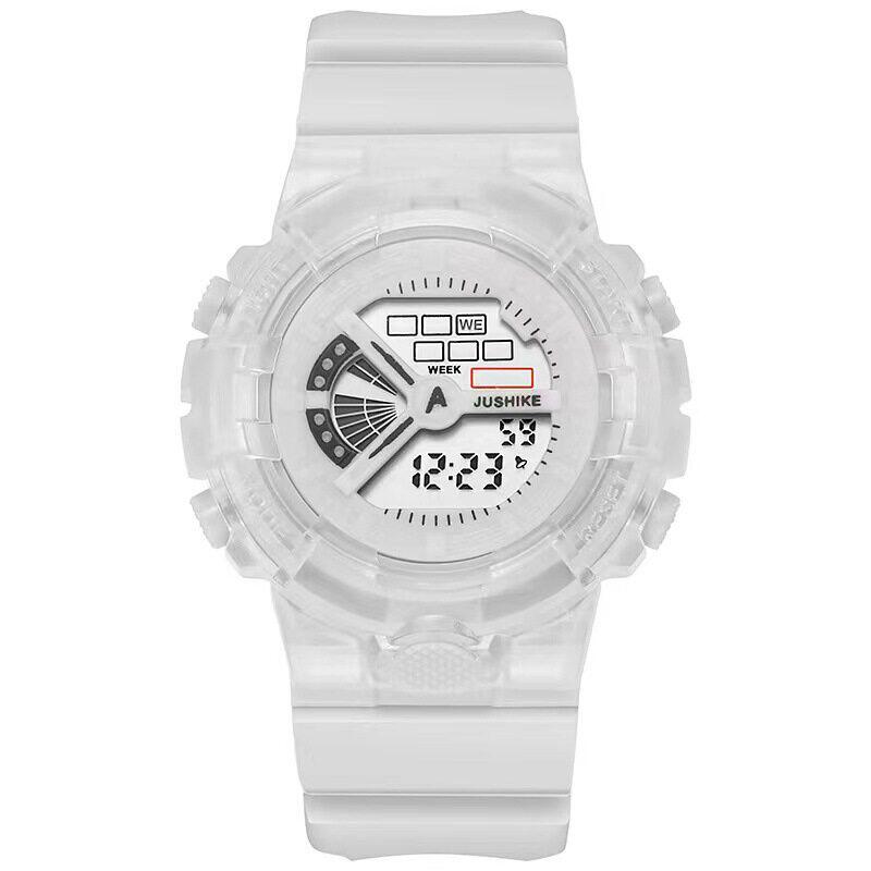 时尚手表热卖夜光电子表透明壳学生手表日历可爱学生日韩版男女童