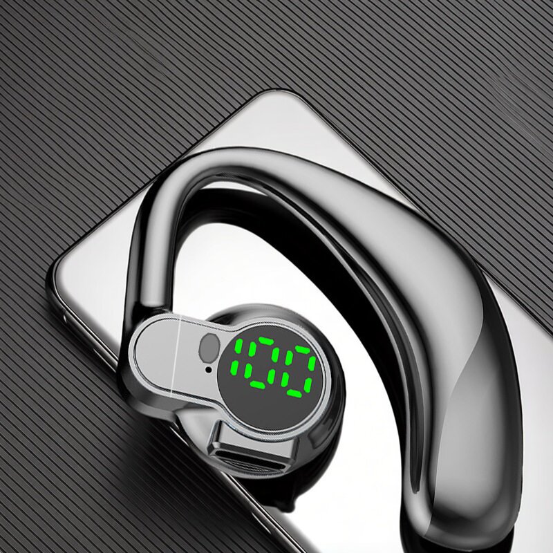 蓝牙耳机挂耳式左右可戴 单耳大音量超长续航 可旋转通用数字显示