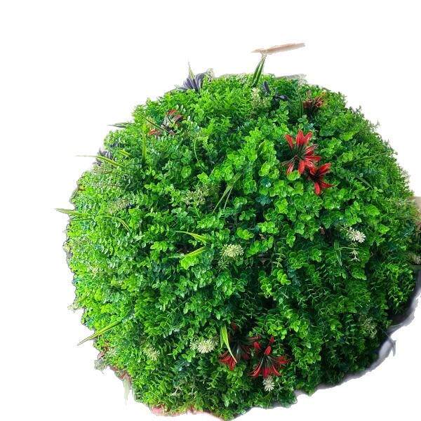 户外绿植井盖遮挡装饰品空心仿真绿植田园尤加利带花草球米兰草球