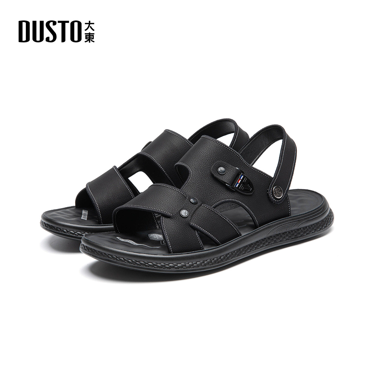 大东男鞋凉鞋2026夏季新款时尚舒适沙滩拖户外透气干爽平底半拖鞋 - DUSTO大东时尚旗舰店出品