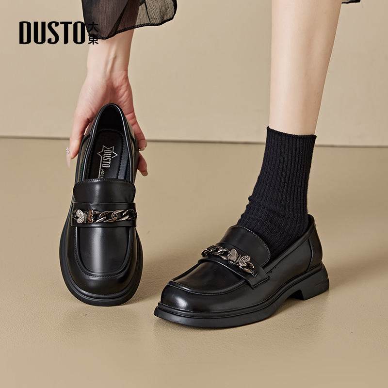 大东乐福鞋小皮鞋一脚蹬女鞋通勤