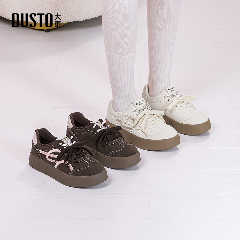 大东德训鞋系带百搭平底中跟简约