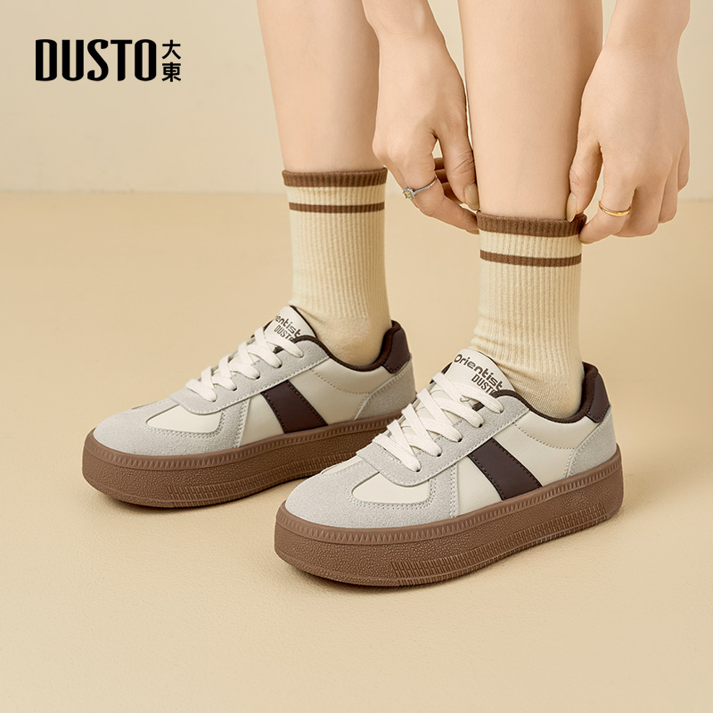 大东时尚休闲鞋低跟圆头德训鞋