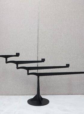 现代创意金属黑色旋转大烛台摆件样板房客厅餐厅桌面装饰品工艺品