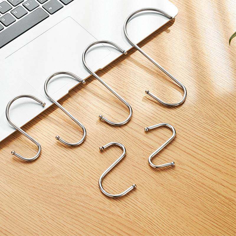 外贸原单多功能S型挂钩铁镀铬金属S钩厨房花盆挂钩S钩腊肉香肠S勾,收纳整理,挂钩/粘钩,淘宝优惠券,粉丝福利购,淘宝优惠卷