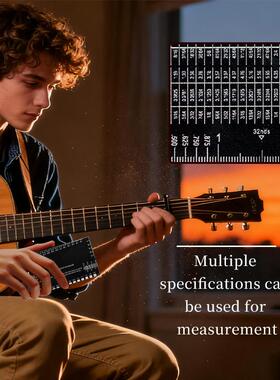 跨境吉他弦距规精确设置琴弦动作量规便携可重复使用工具金属卡片