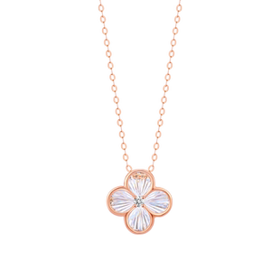 I DO四叶草系列18K金钻石项链七夕礼物情人节礼物送女友送老婆