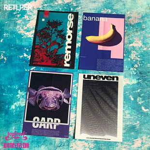 TLP套贴 remorse荒野植物香蕉河豚鱼uneven仿3D褶皱贴纸