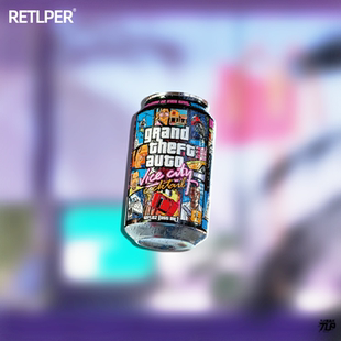 TLP反光车贴 GT auto vice city 罪恶都市 易拉罐饮料瓶 平面贴纸