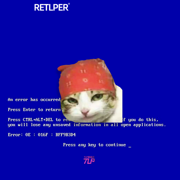 TLP反光贴自由的猫猫红头巾香