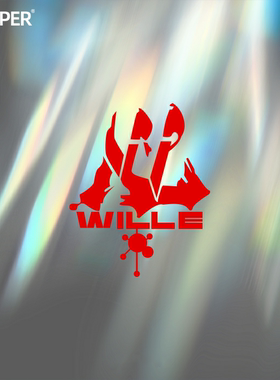 TLP镂空车贴 新世纪反nerv组织WILLE标志logo动漫贴纸
