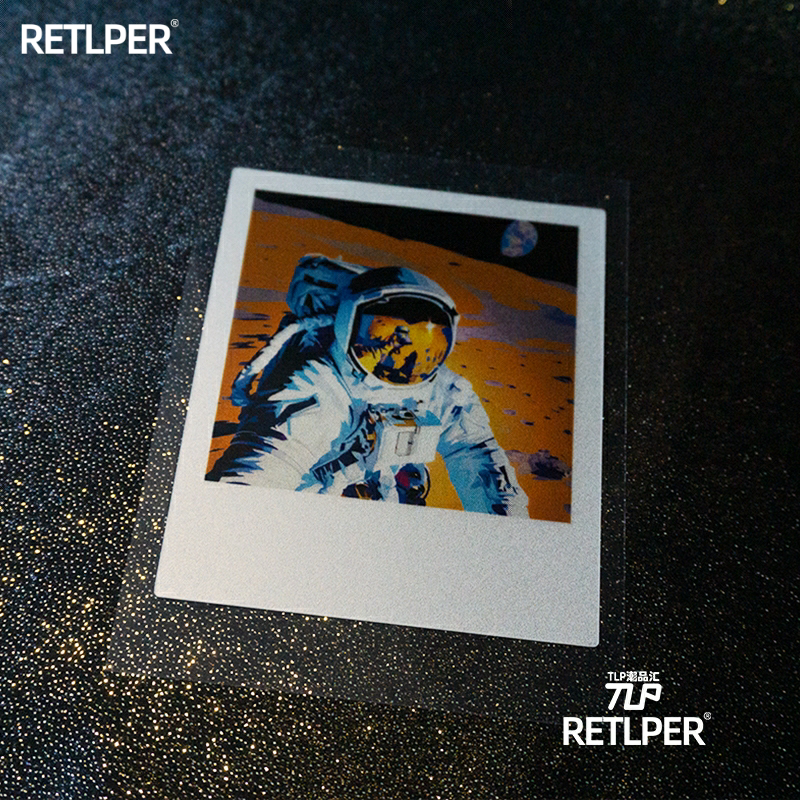 贴纸原创自拍宇宙拍立得太空人