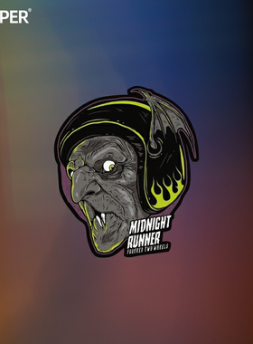 TLP反光车贴 吸血鬼Vampire赛车手机车摩托车贴午夜狂飙防水贴纸