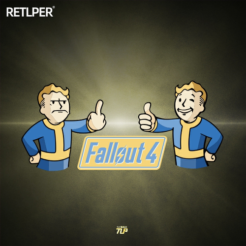 tlp反光车贴辐射小子哔哔吉祥物