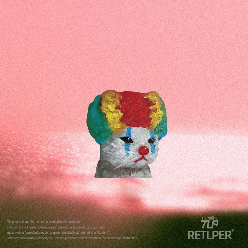 准时EMO的小丑猫防水表情贴纸