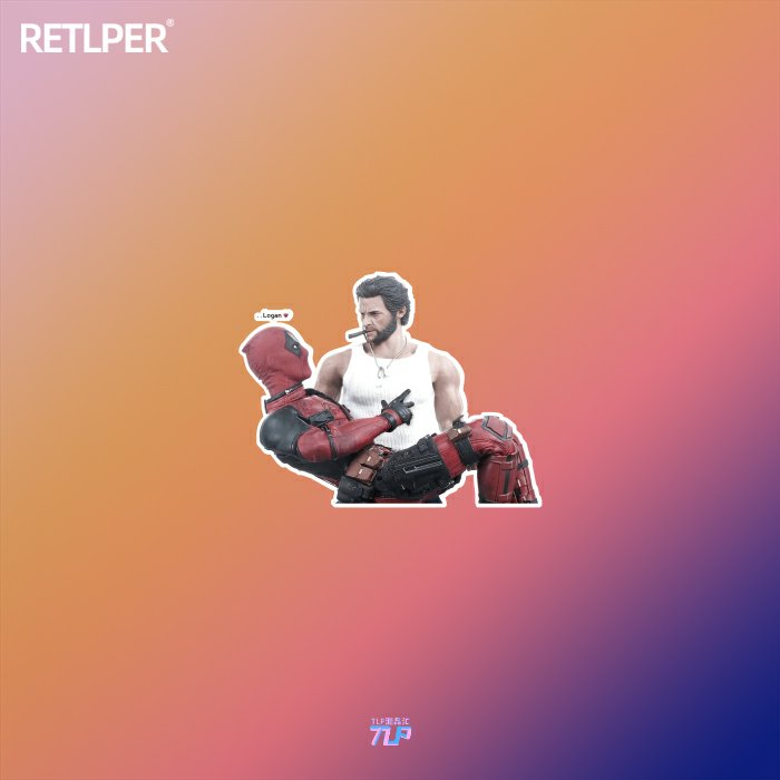 tlp反光车贴漫威x战警小贱贱死侍